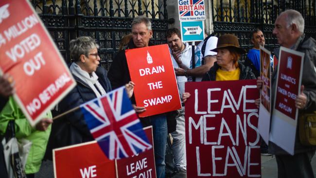 Fed up protesters outside the House of Commons. Picture; Getty Images.