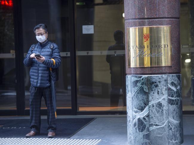 The Stamford Plaza on Collins Street. In June, 30 per cent of travellers left quarantine without being tested.