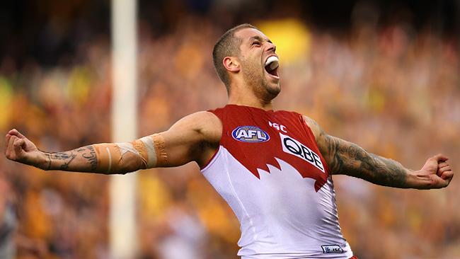 Lance Franklin is set to line up in a Sydney jumper next year. Digitally altered image.