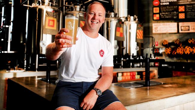 Stone & Wood Managing Director Nick Boots toasts the brewery's success at the Great Australian Beer Spectacular.