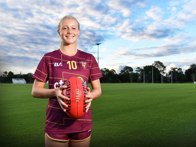 Rising Sunshine Coast Aussie rules talent Molly Ferguson. Picture: Patrick Woods.