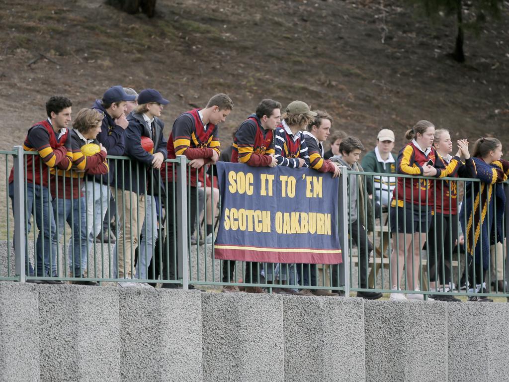 Hutchins 1st XVIII versus Scotch Oakburn in the Sports Association of Independent Schools Australian Rules grand final. Picture. PATRICK GEE