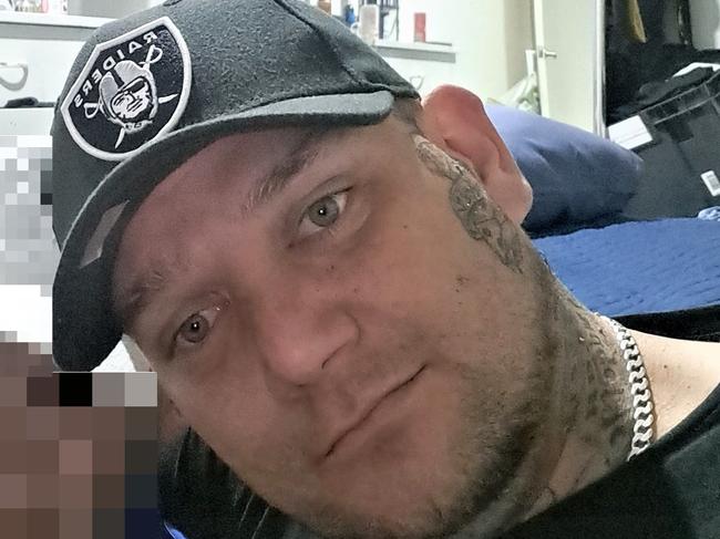 Joshua James Nelson, 36, has had his bail denied for the alleged pole bashing of a father and theft of firearms. Picture: Facebook.- Journalist sighted Nelson in person at court and is absolutely confident it is him.- Journalist noted he has two distinct tattoos on each cheek, as can be seen on his pics - His partner Jess was at court supporting him and his FB confirms their relationship - He is listed as living in Logan, which is confirmed on his FB profileLINK: https://www.facebook.com/profile.php?id=100044829060804