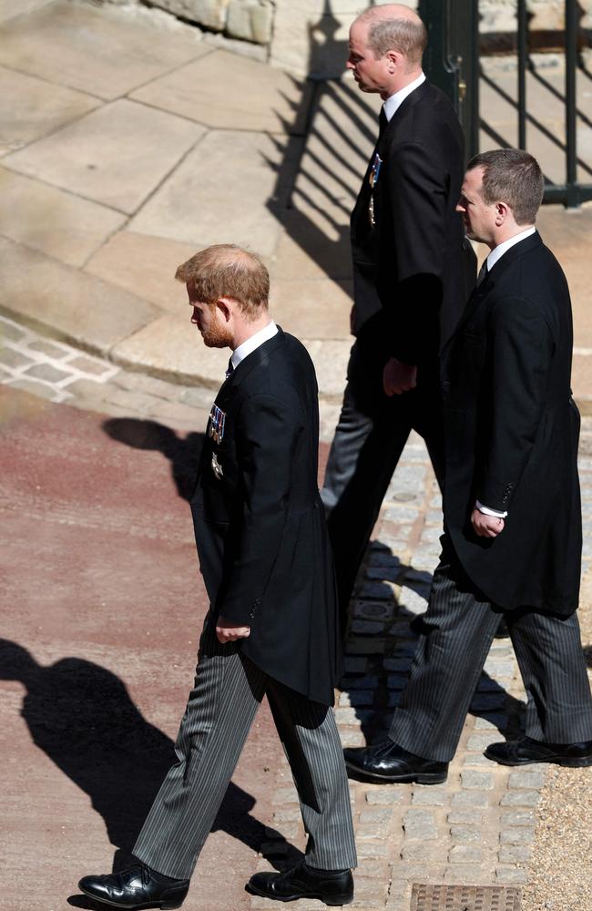 Prince Harry and Prince William were seen together for the first time in more than a year. Picture: Adrian DENNIS / POOL / AFP