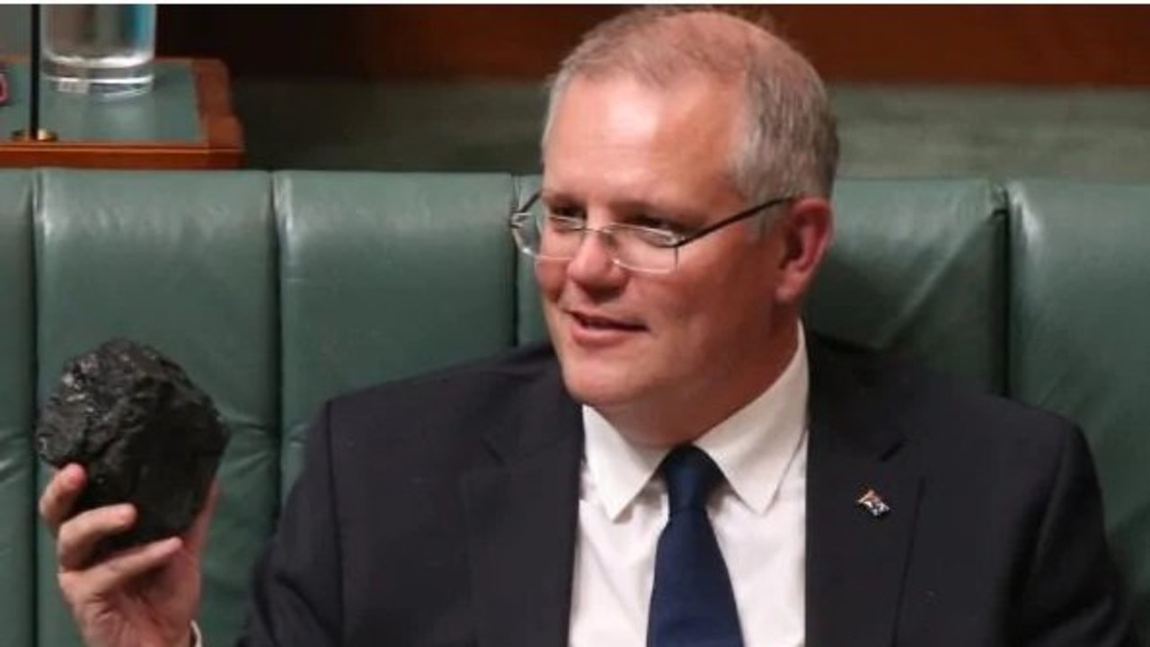 Then-treasurer Scott Morrison brought a piece of coal into parliament in 2017.