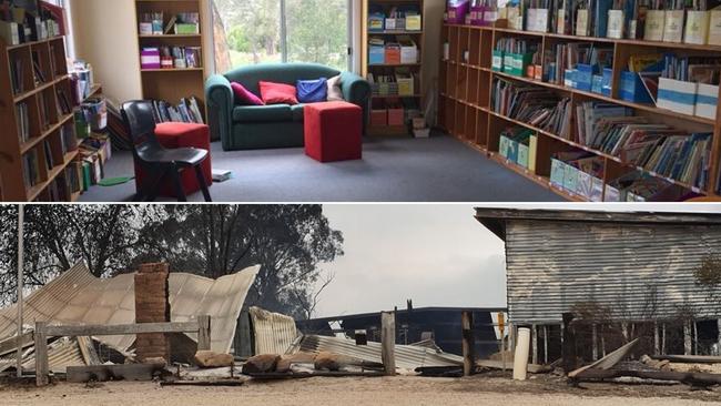 Before and after pictures of the school at Clifton Creek. Pictures: Supplied