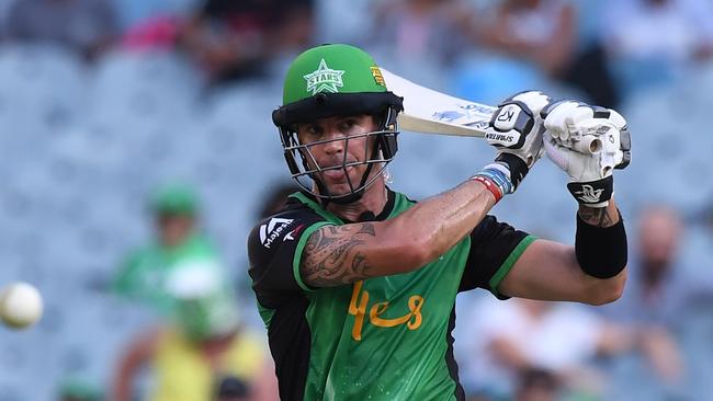 Kevin Pietersen during the Big Bash League (BBL) match between Melbourne Stars and Hobart Hurricanes at the MCG, Melbourne, on Saturday, January 27, 2018. (AAP Image/Mal Fairclough) NO ARCHIVING, EDITORIAL USE ONLY