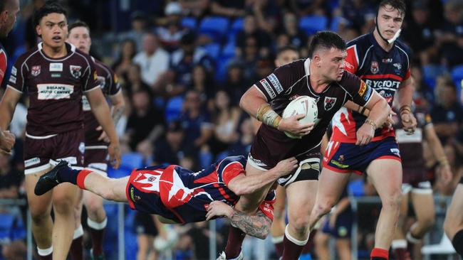 17th October 2020, Action during the Gold Coast Rugby League Under 18Ã•s Grand Final against the Burleigh Bears played at CBus Stadium Photo: Scott Powick Newscorp