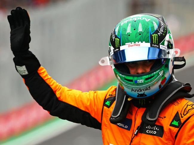 Oscar Piastri snatched pole position for sprint race at the Brazilian Grand Prix with a dazzling late lap. Picture: Getty Images