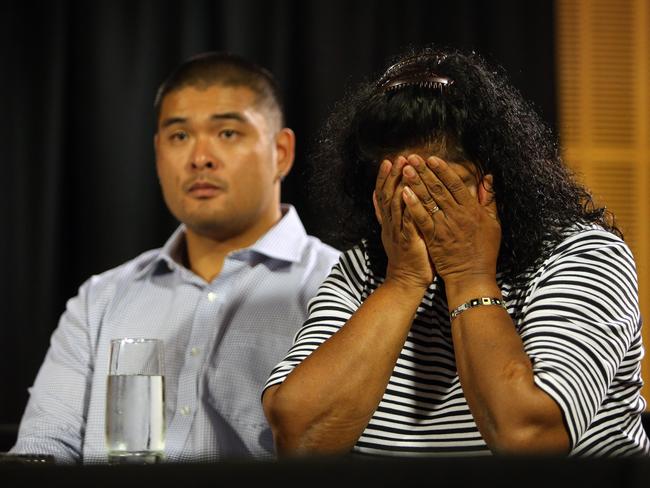 The families of Andrew Chan and Myuran Sukumaran would be forever tied together after their arrests. Andrew’s brother Michael and Myuran’s mum Raji are pictured here just before they were executed. Picture: Richard Dobson