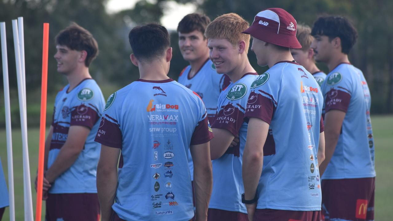 CQ Capras under-19 squad at a pre-season training session at Kettle Park, Rockhampton, on December 18, 2024.