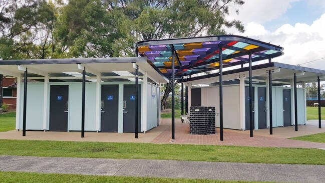 The accessible public toilet block located in Knox Park, Murwillumbah.