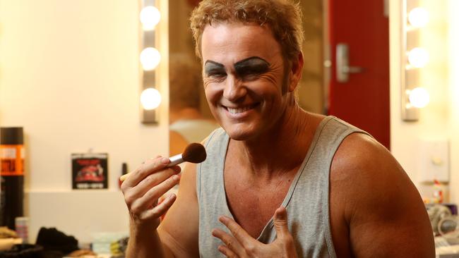 Craig McLachlan backstage at the Rocky Horror Picture Show. Picture: Calum Robertson