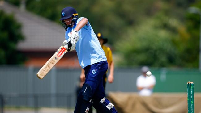 Ted Waterman was brilliant with both bat and ball to lead Southern Districts to its first ever win. Photo: Dylan Burns Photography