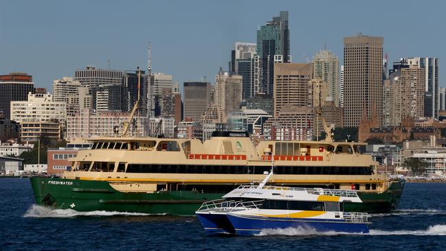 The Freshwater class ferry with the Fast Ferry in the foreground Picture: Toby Zerna