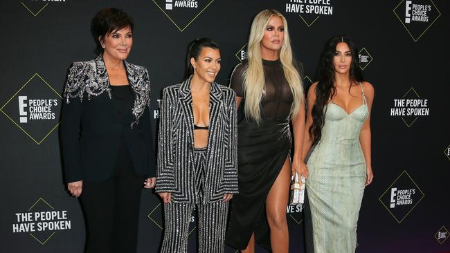 Kris Jenner, Kourtney Kardashian, Khloé Kardashian and Kim Kardashian. Picture: AFP