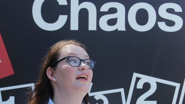 Broadwater MP Verity Barton at the Labrador State School Polling Booth. Pic Tim Marsden