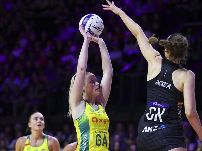 Sophie Dwyer was strong in defeat for Australia. Picture: Getty Images