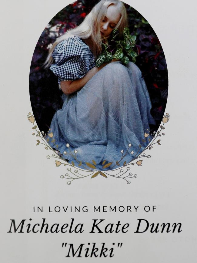 Michaela Dunn is being farewelled. Picture: Toby Zerna