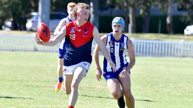 Surfers Paradise flynn sippel QAFL colts footy match between Mt Gravatt and Surfers Paradise. Saturday April 15, 2023. Picture, John Gass