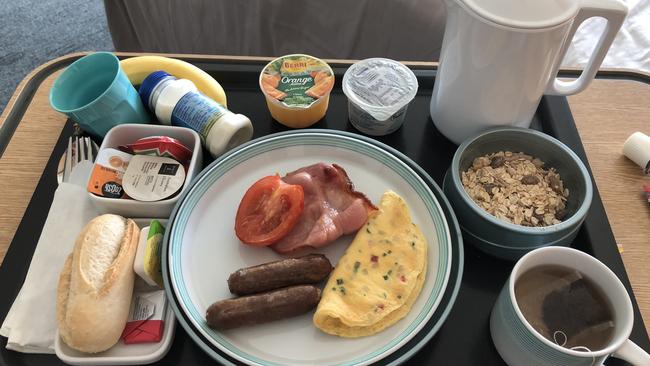 Breakfast for private patients at the new Northern Beaches Hospital. Picture: Julie Cross