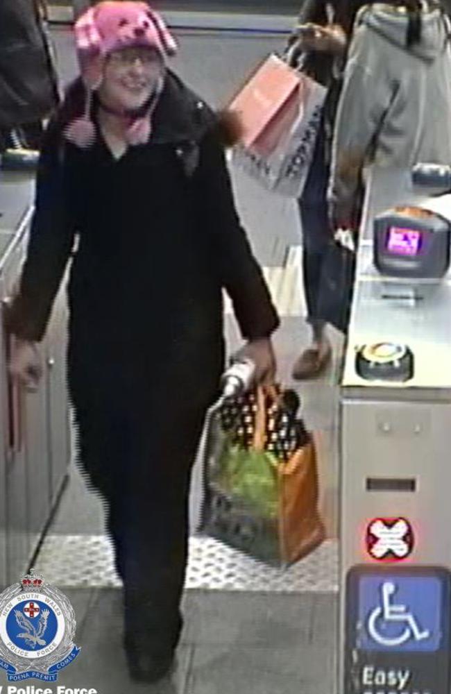 CCTV of Nicole Cartwright (above) who was 32 years old and lived with her parents in far western Sydney.