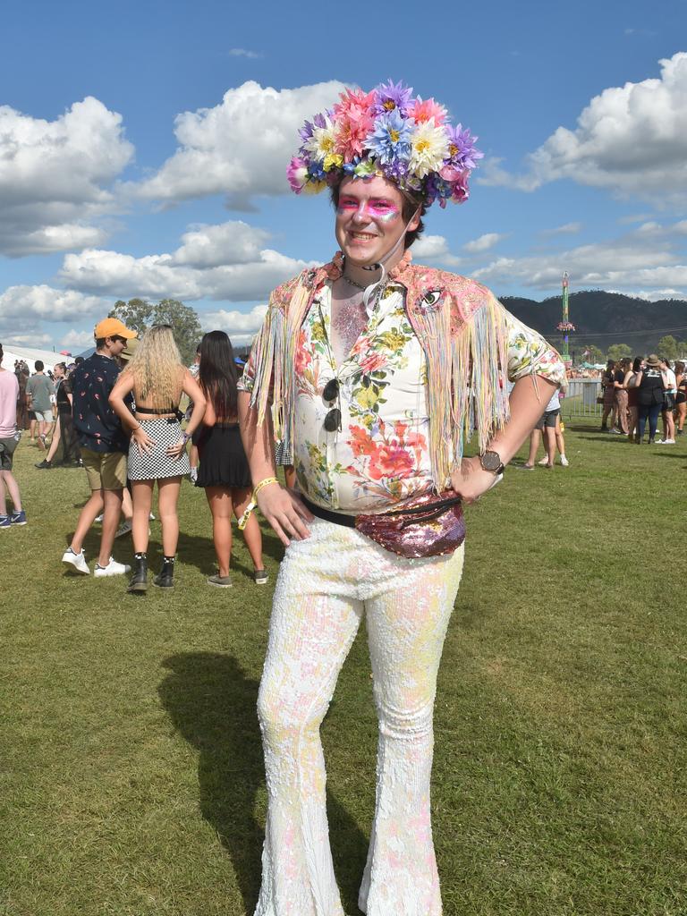 Who said flower power wasn’t still a thing... Townsville Groovin the Moo. Sam Fisher. Picture: Evan Morgan