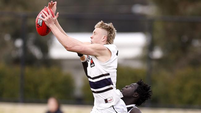 Nate Caddy in action for the Knights in the NAB League. (Photo by Jonathan DiMaggio/AFL Photos/via Getty Images)