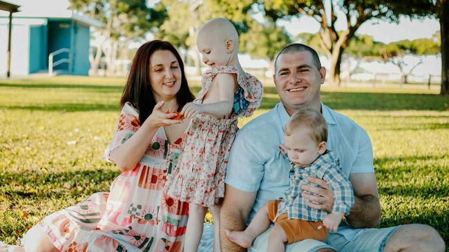 Elenna with mum Maria, brother Reuben and dad Marty. Photo: Supplied.