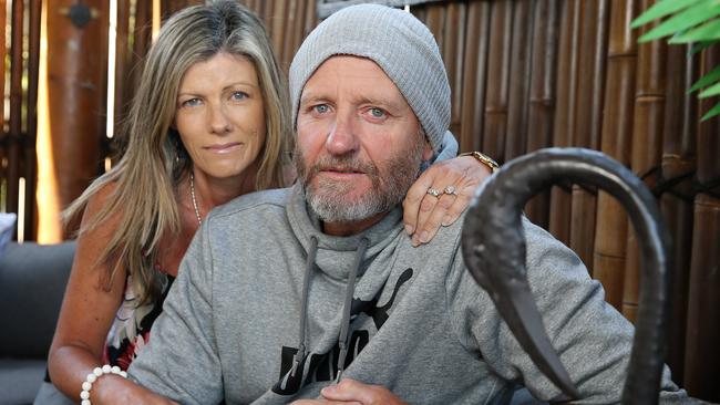 John Barnes and his wife Rowena at their Essendon home. Picture: Michael Klein