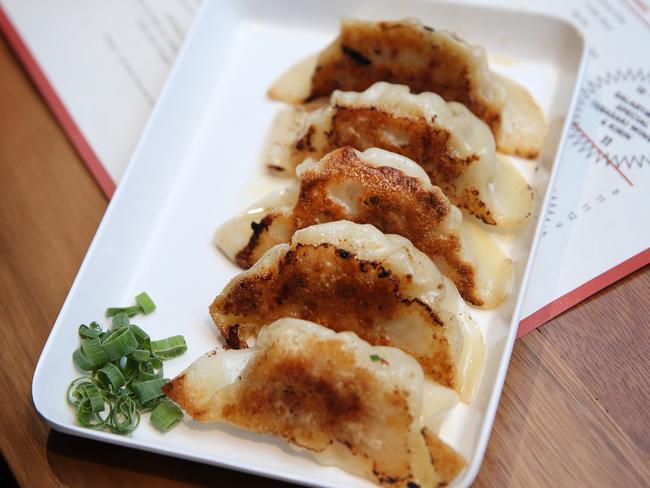 Grilled lemongrass chicken gyozas at Harajuku Gyoza restaurant is one of the favourites on the menu. Picture: Supplied