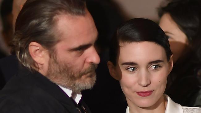 Joaquin Phoenix and Rooney Mara attend the New York screening of You Were Never Really Here. Credit: AFP Photo/Angela Weiss