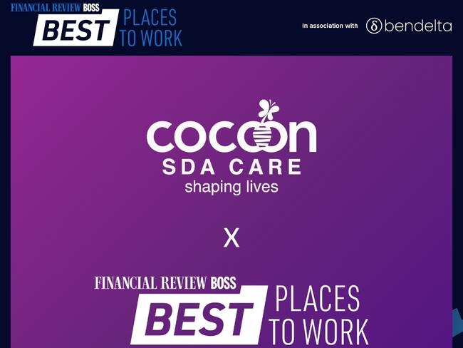 Cocoon SDA Care website, which claimed it had been named by the Australian Financial Review as one of the best polaces to work. Supplied