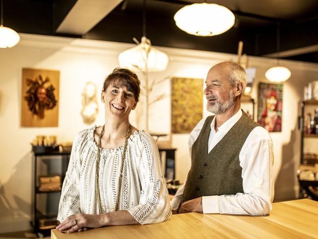 Nicola Rouleston and David Basser of the arthouse cafe in New Norfolk.   Picture:  Eddie Safarik