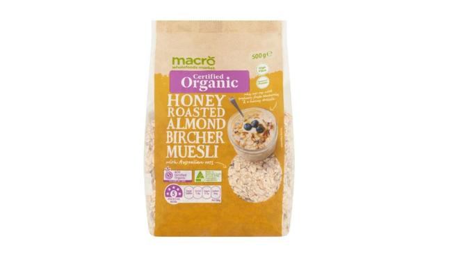 Macro Organic Honey Roasted Almond Bircher Muesli.