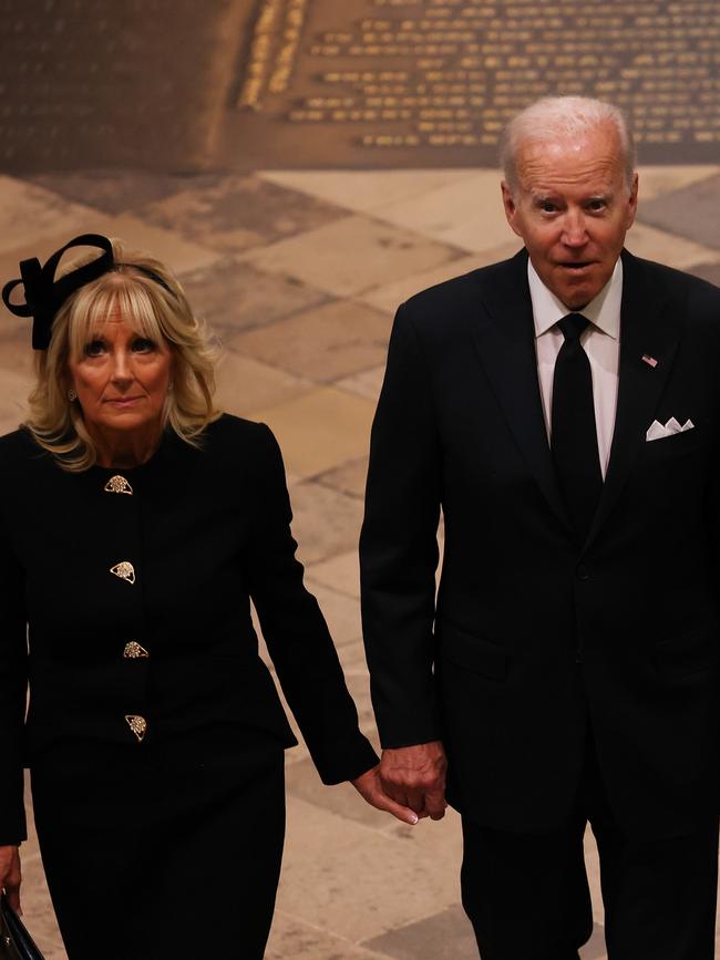 US President Joe Biden with his wife Jill. Picture: Jack Hill/Getty Images