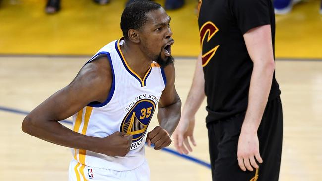 Kevin Durant dominated the entire series, but particularly in the decisive Game 5. Picture: Getty Images/AFP