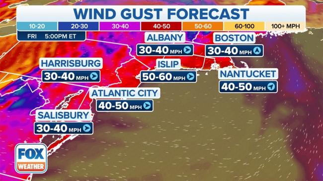 The wind chill could make it feel as cold as -51C in some parts of the country. Picture: Fox Weather