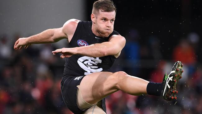 Sam Docherty has been a star off half-back for Carlton.