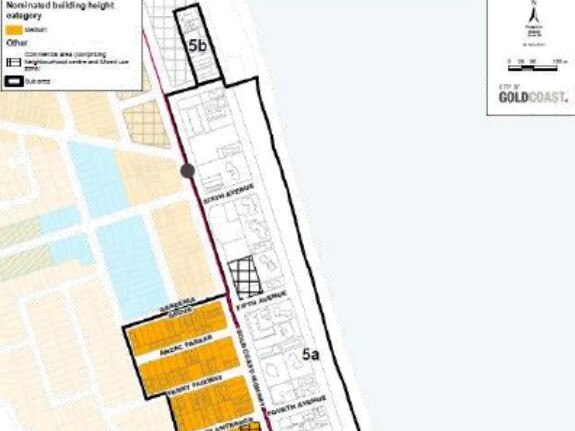 Gold Coast trams: New council mapping show density heights Broadbeach to Burleigh.