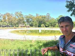 Lismore councillor Greg Bennett has kicked off a campaign to see the Lismore Lake Pool refurbished and reopened. Picture: Hamish Broome