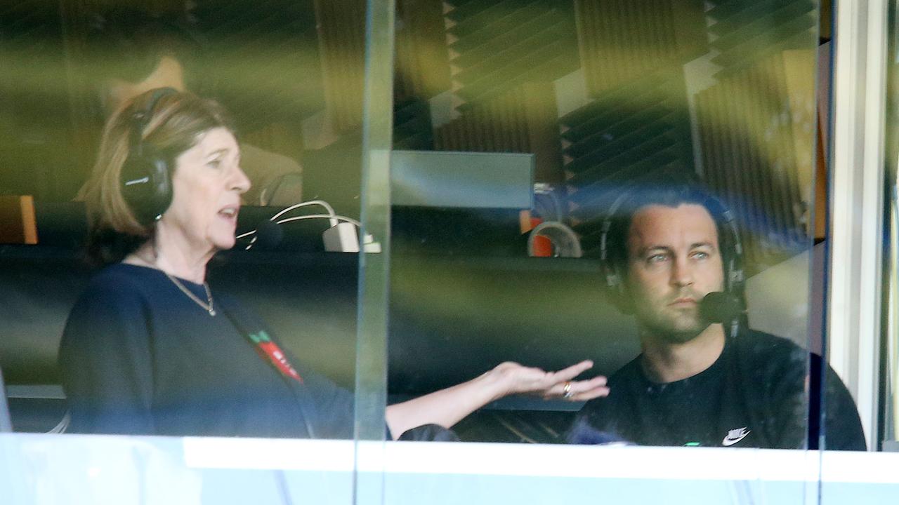 Caroline Wilson with Jimmy Bartel.