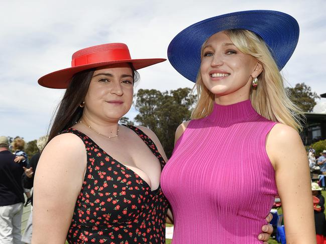 Cathy Johnstone and Tiffany Vizas at the 2024 Seymour Cup. Picture: Andrew Batsch