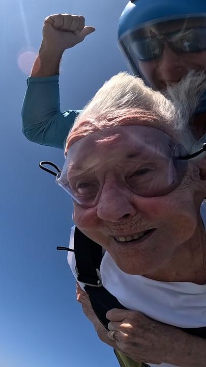 93-year-old grandma defies age with birthday skydive