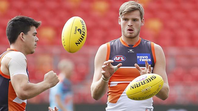 GWS Giants Matthew Kennedy and Matthew Flynn.