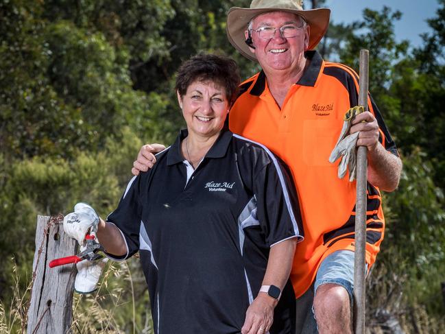 BlazeAid founders Kevin and Rhonda Butler. News Corp has given BlazeAid $250,000 to buy 10 equipment trailers. Picture: Jake Nowakowski