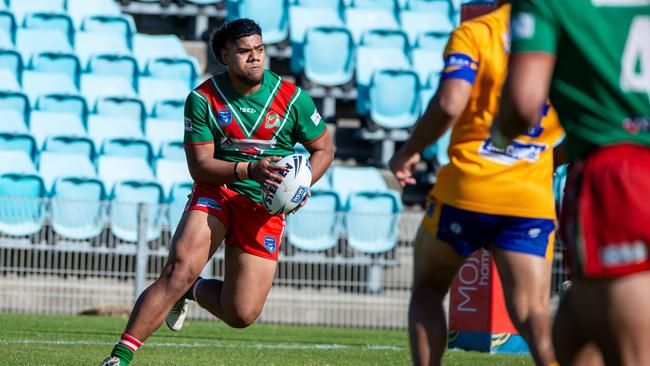 Corrimal Vs Dapto. Penny Misname taking a hit up. Picture: Thomas Lisson