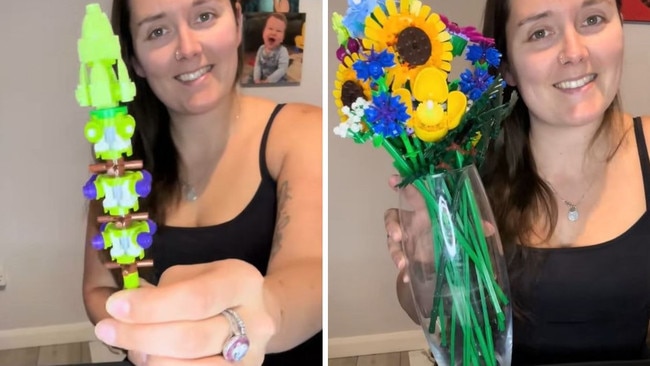 Flowers that last forever - LEGO Wildflower Bouquet went viral on TikTok. Picture: TikTok/@brickybynetime