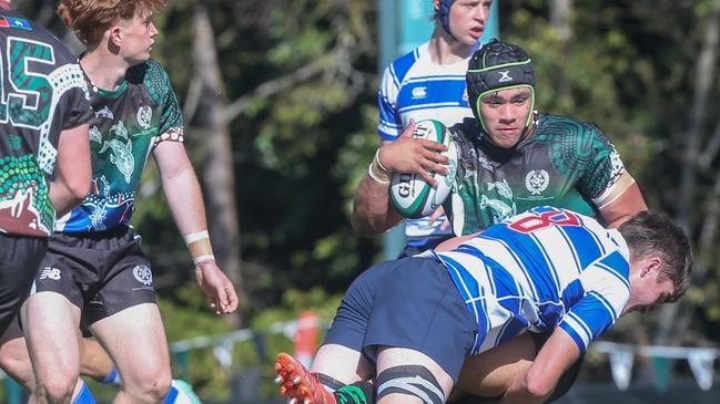 GPS First XV rugby between Nudgee College and BBC. Photos by Stephen Archer