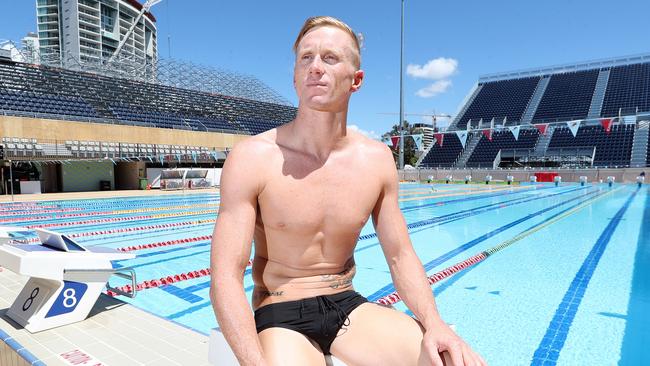 ### CONTACT GOLD COAST BULLETIN BEFORE USING PLEASE ### Australian swimmers preparing for Comm Games at Gold Coast Aquatic Centre this morning. Photo of Daniel Smith. Photo by Richard Gosling
